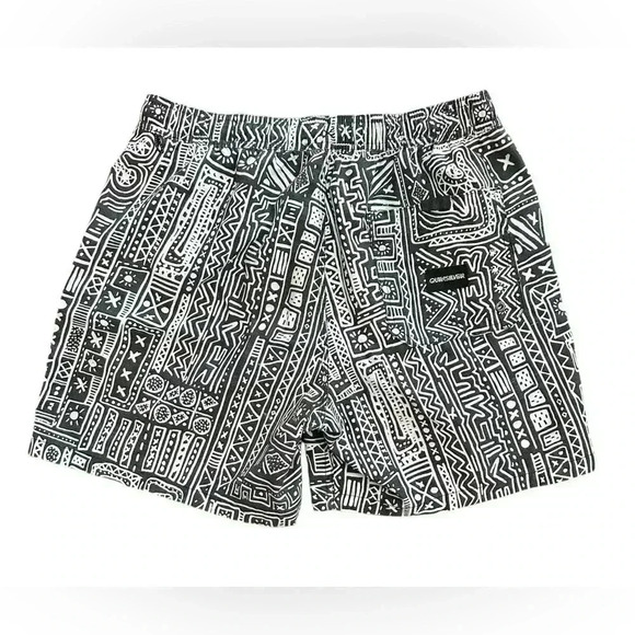 Quiksilver Men's Voodoo Volley Shorts Black White Pockets Drawstring EUC - Picture 9 of 12